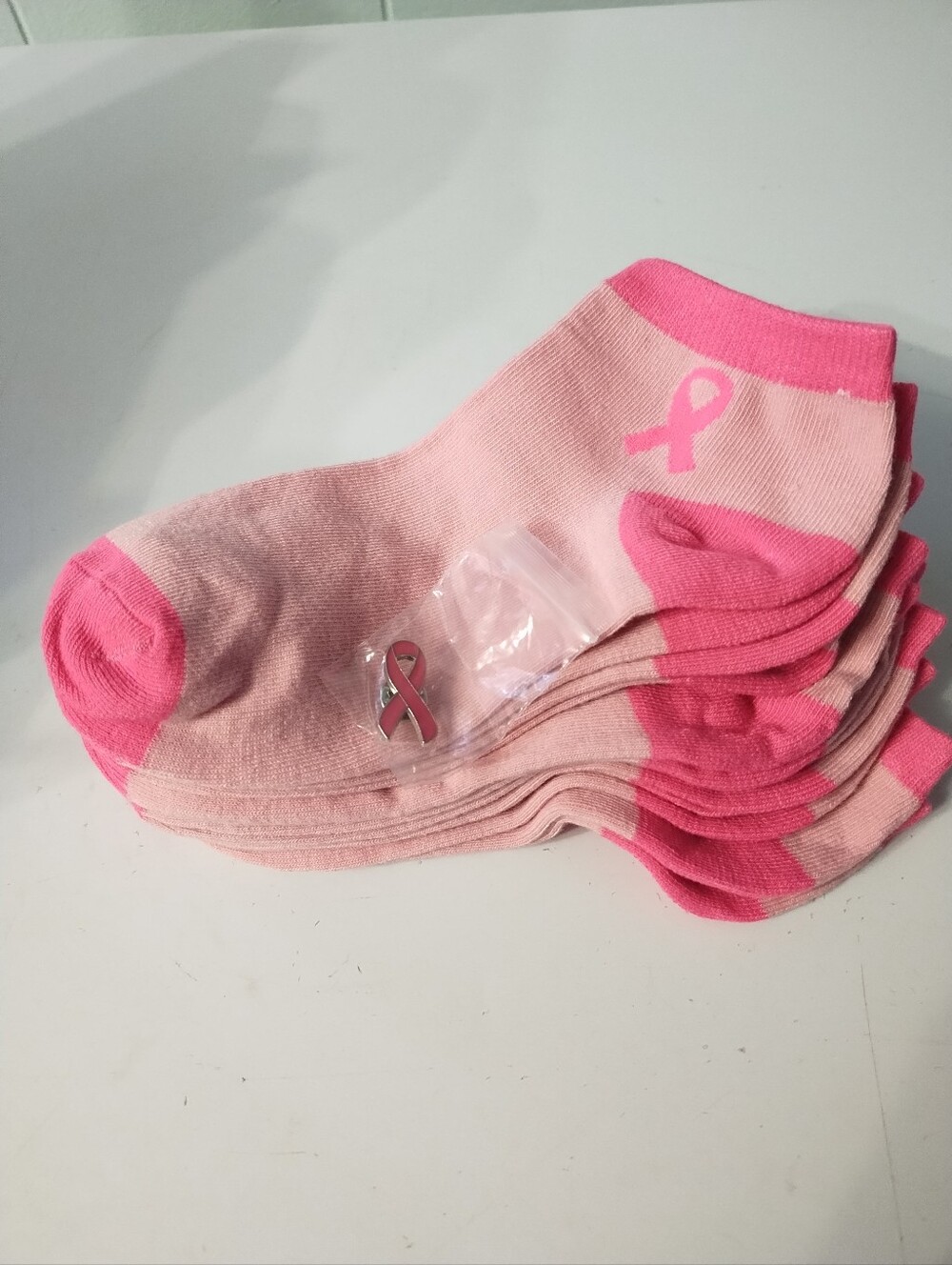 New 6-pair Pink Ankle  Breast Cancer Awareness Socks